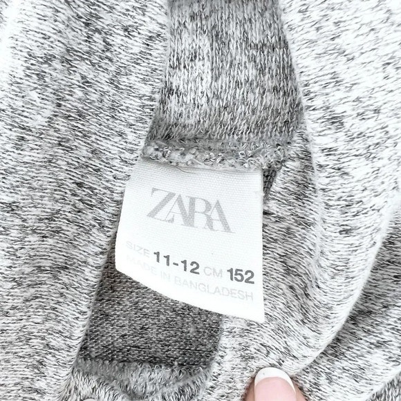 Zara Kids Grey Turtleneck Long Sleeve Pullover Sweater Size 12 - Picture 5 of 5